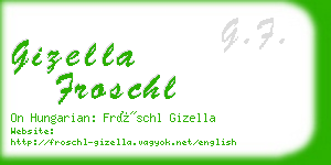 gizella froschl business card
